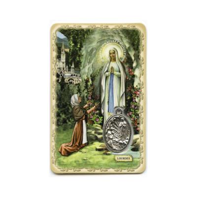 Carte médaille - Notre Dame de Lourdes