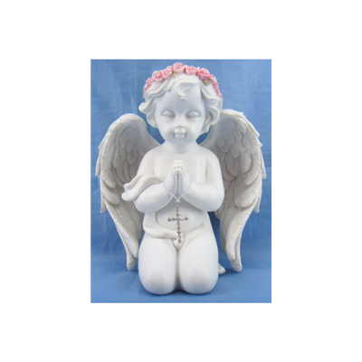 Statue Ange qui prie avec grandes ailes