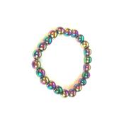 Bracelet perles rondes - Hématite recouvert