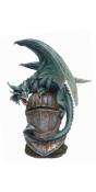 Statue Dragon bleu sur Casque