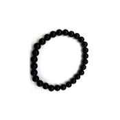Bracelet perles rondes - Tourmaline noire