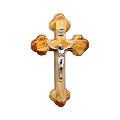 Croix orthodoxe en olivier verni