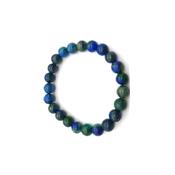 Bracelet perles rondes - Azurite Malachite