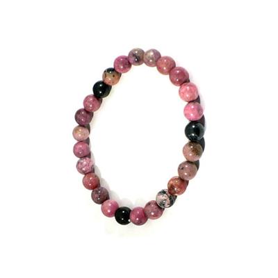 Bracelet perles rondes - Rhodonite