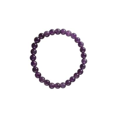 Bracelet perles rondes - Améthyste