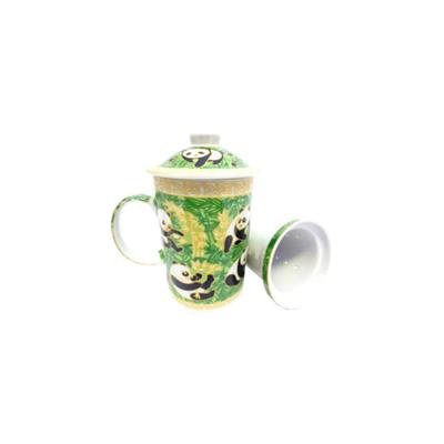 Mug Théière - Panda sur font vert