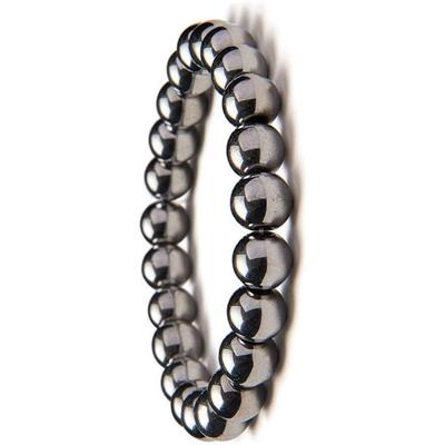Bracelet perles rondes - Hématite