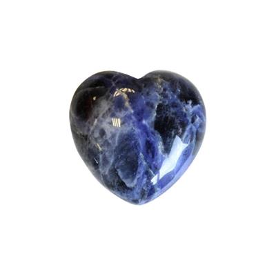 Coeur bombé Sodalite - environ 2 cm.