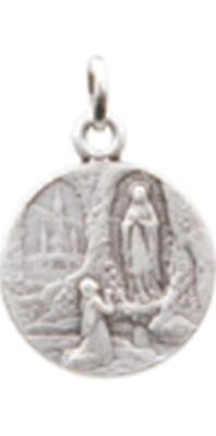 Médaille Notre Dame de Lourdes argentée