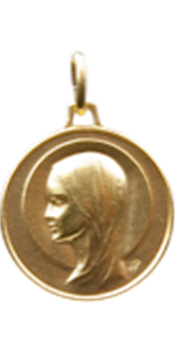 Médaille de la Vierge Marie dorée