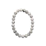 Bracelet perles rondes - Magnésite ou Howlite