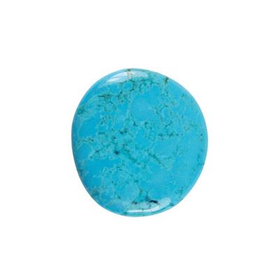 Pierre plate ou galet - Howlite Turquoise