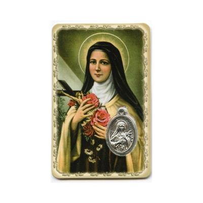 Carte médaille - Sainte Thérèse