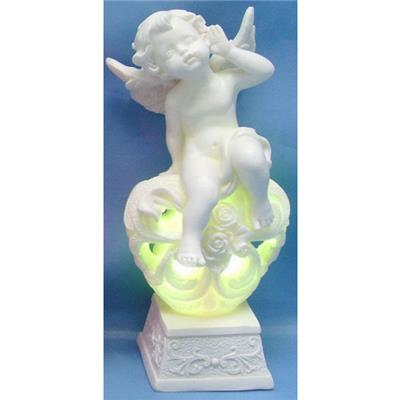 Statue Ange sur coeur lumineux