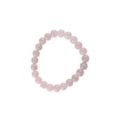 Bracelet perles rondes - Quartz rose