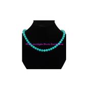 Collier perles rondes - Howlite turquoise