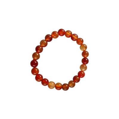 Bracelet perles rondes - Cornaline