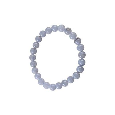 Bracelet perles rondes - Calcédoine