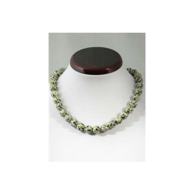 Collier perles rondes - Jaspe Dalmatien