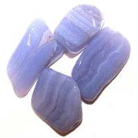 Agate bleue - Pierre polie