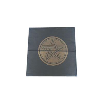 Nappe d'autel noire avec pentagramme