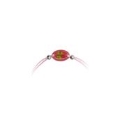 Bracelet fil - Trèfle à 4 feuilles Oval rose
